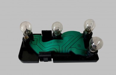 Circuit board rear light with base and bulbs Right